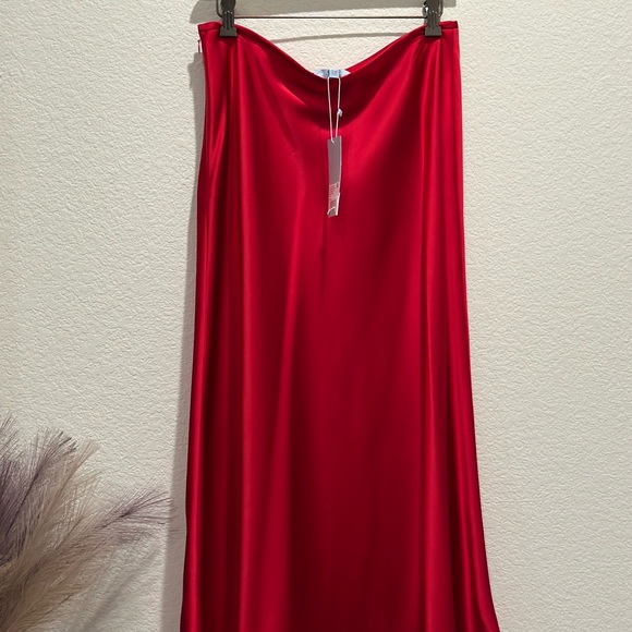 NWT Antonio Melani Blakely Coordinating A-line Satin Skirt - Picture 3 of 8